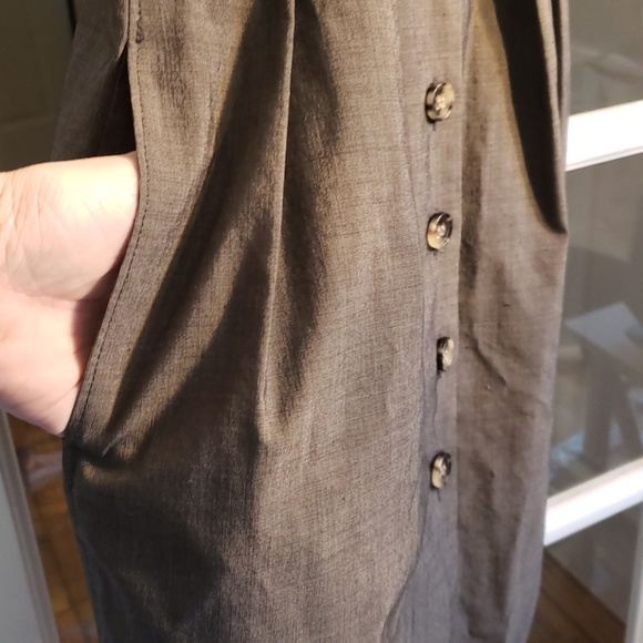 Theory Cotton/Nylon/Silk Kantari Button Dress - Picture 4 of 7